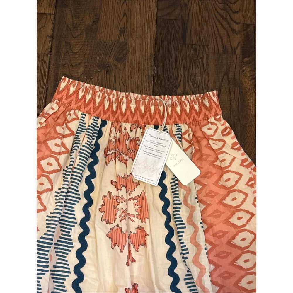 ASH & EDEN Maira Maxi Skirt – Orange Printed – Size M – NWT – Originally $230 - Picture 5 of 8